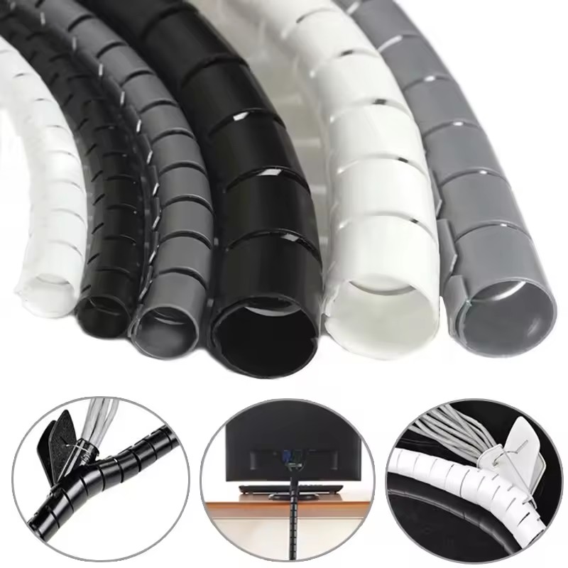 Cable Management Sleeve - Cavo a Spirale Flessibile 2M/1M, Organizzatore
