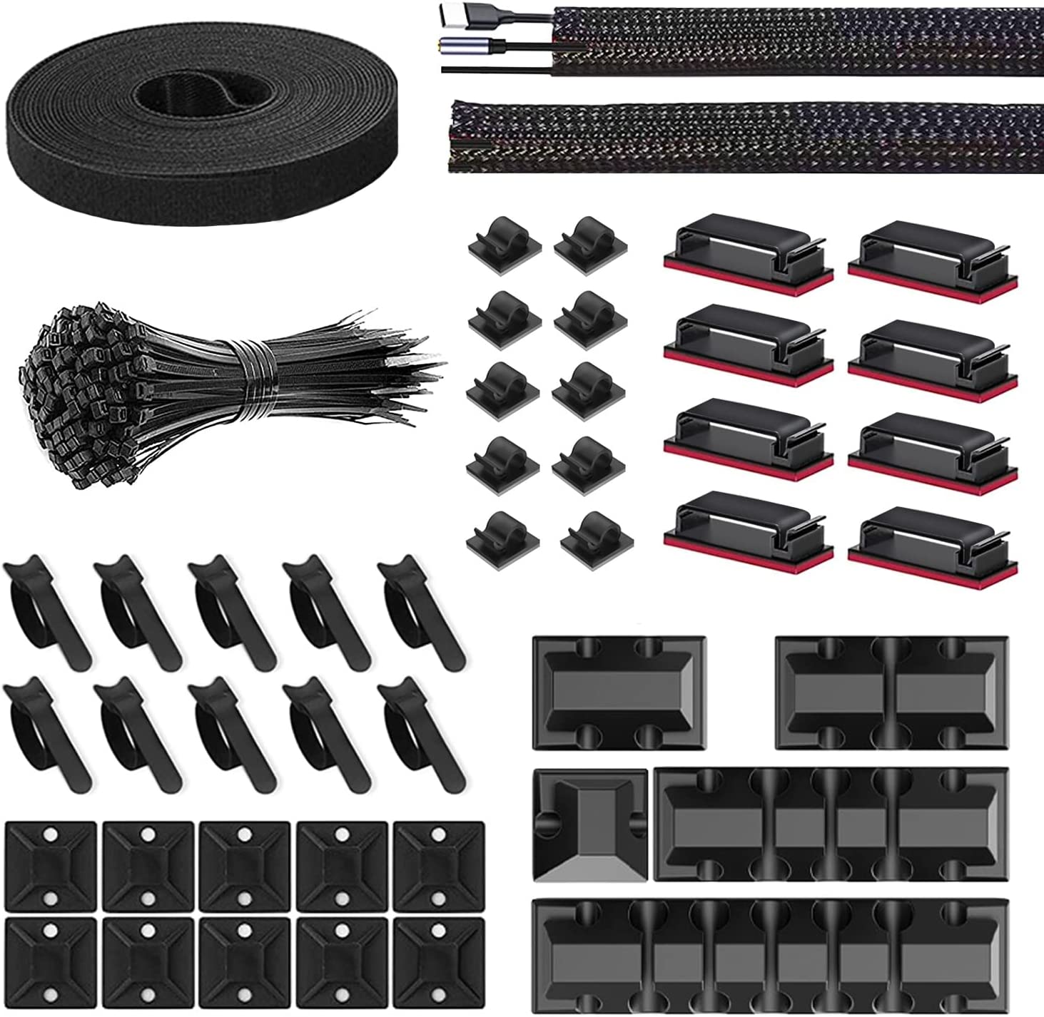 Cable Management Sleeve - Set di organizer per cavi da
