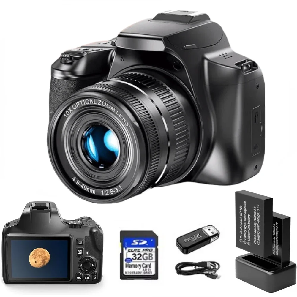 Webcam 4K - Fotocamera digitale 4K per fotografia Zoom