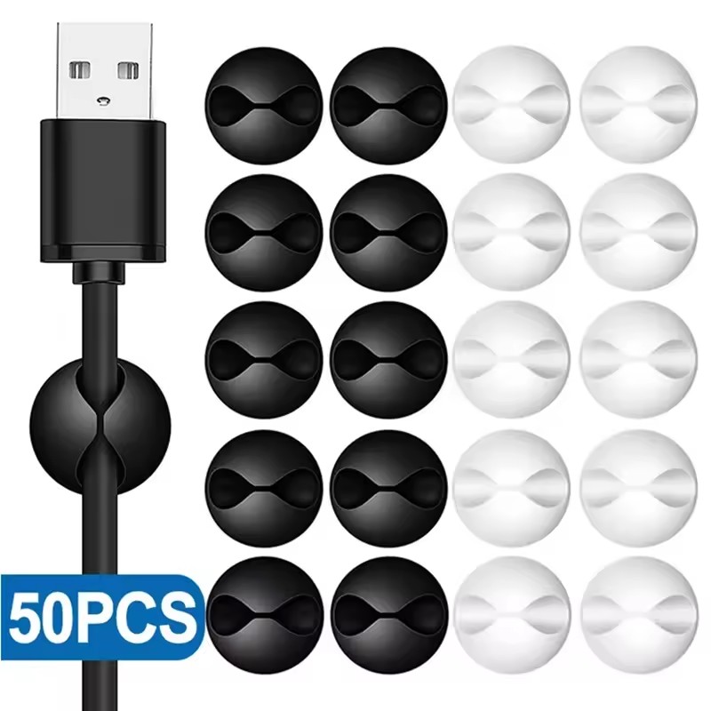 Cable Management Sleeve - 5/50 Pezzi Clip per Cavi da