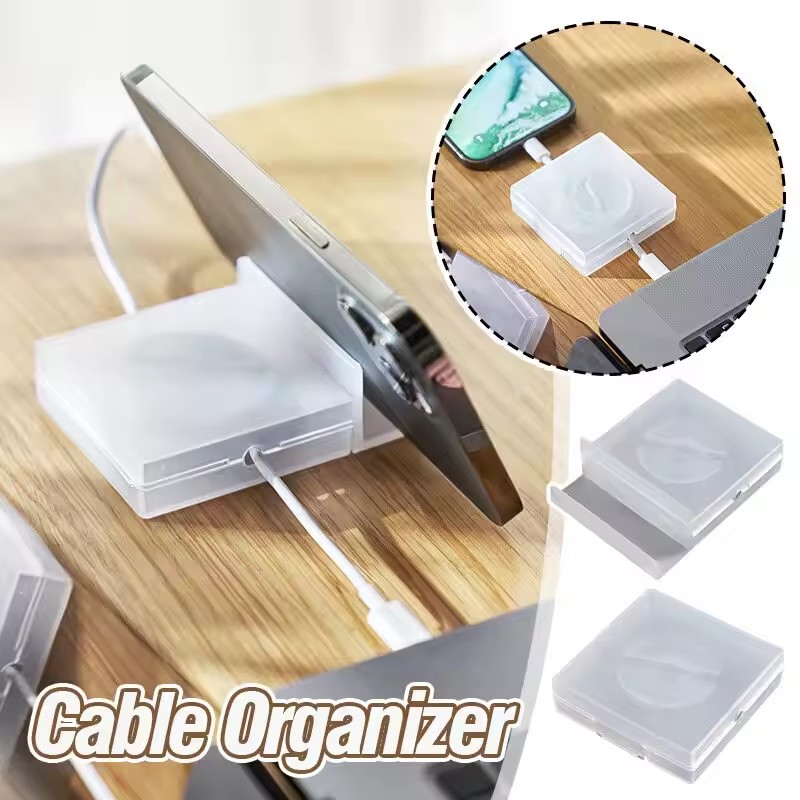 Cable Management Sleeve - Organizzatore di Cavi Portatile Trasparente, Gestione