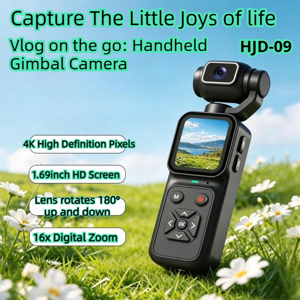 Webcam 4K - HJD-09 Fotocamera per Vlogging 4K 180