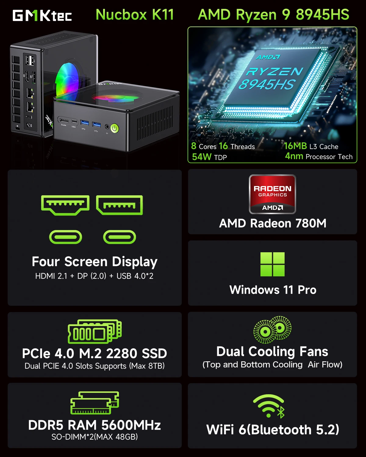 GMKtec Nucbox K11 Mini PC da G - Pc Gaming Ddr5 recensione e prezzo
