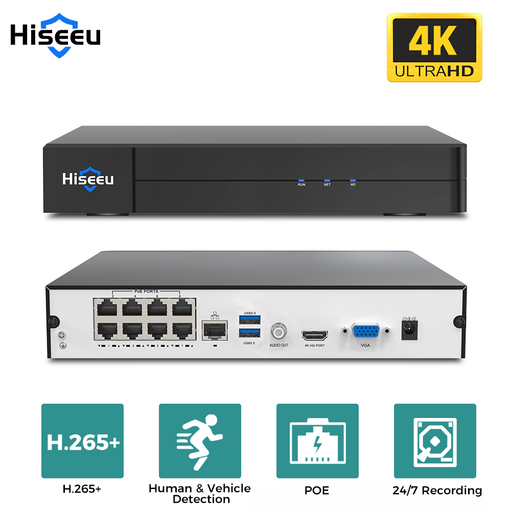 Hiseeu 8CH 4K PoE NVR Videoreg - Webcam 4K recensione e prezzo