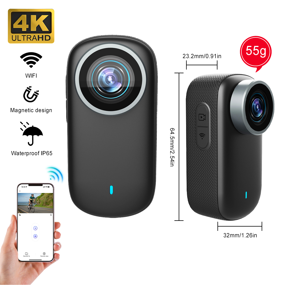 WiFi 4K Mini Thumb Camera Body - Webcam 4K recensione e prezzo